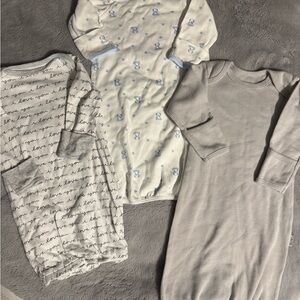 Set of Three Baby Sleep Gowns